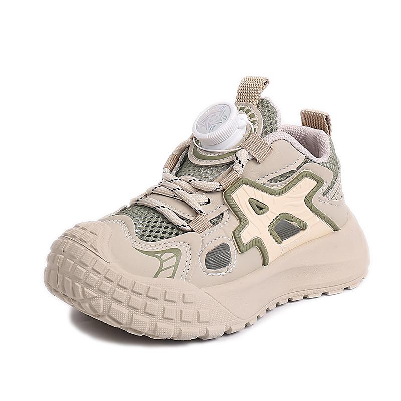 

Boys sports shoes summer new hollow breathable shoes soft sole anti slip medium and large children s running shoes 26 хаки