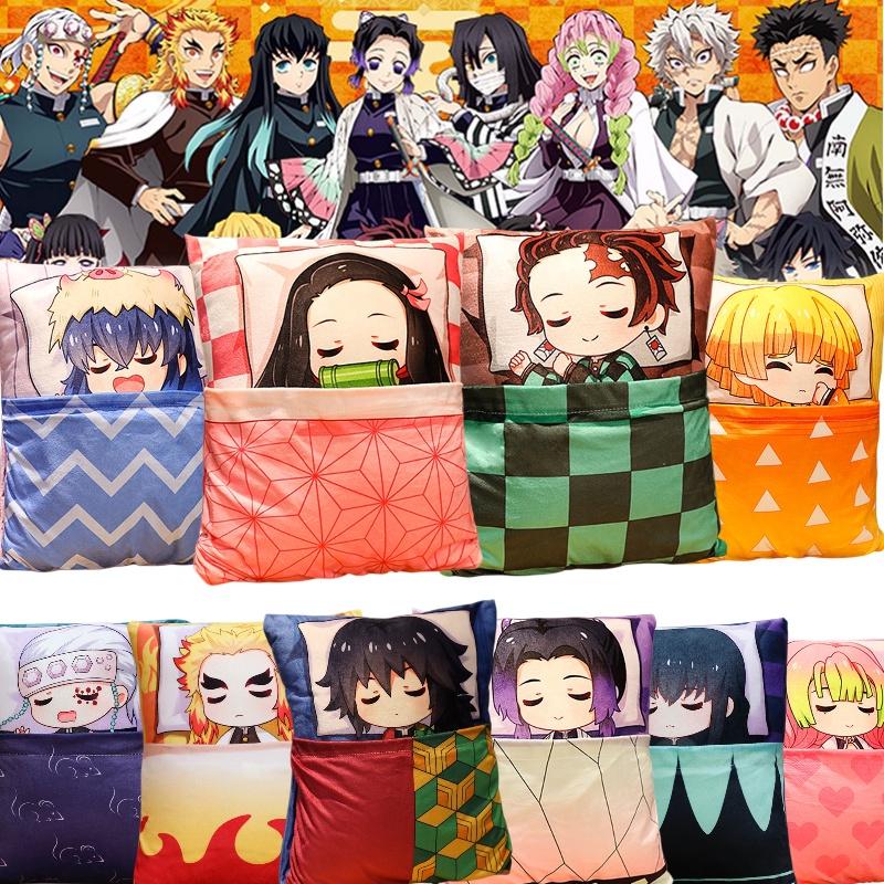 Slayer Demon Nezuko Tanjiro Pillow Soft Cushion Anime Cushion Plush Toys Gifts