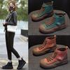 Women's Retro British Style Height-Increasing Ankle Boots - Thick-Soled High-Top for 2025 Autumn