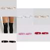 Polyester Womens Stockings With Nonslip Grip And Metal Decor For Spring Fashion
