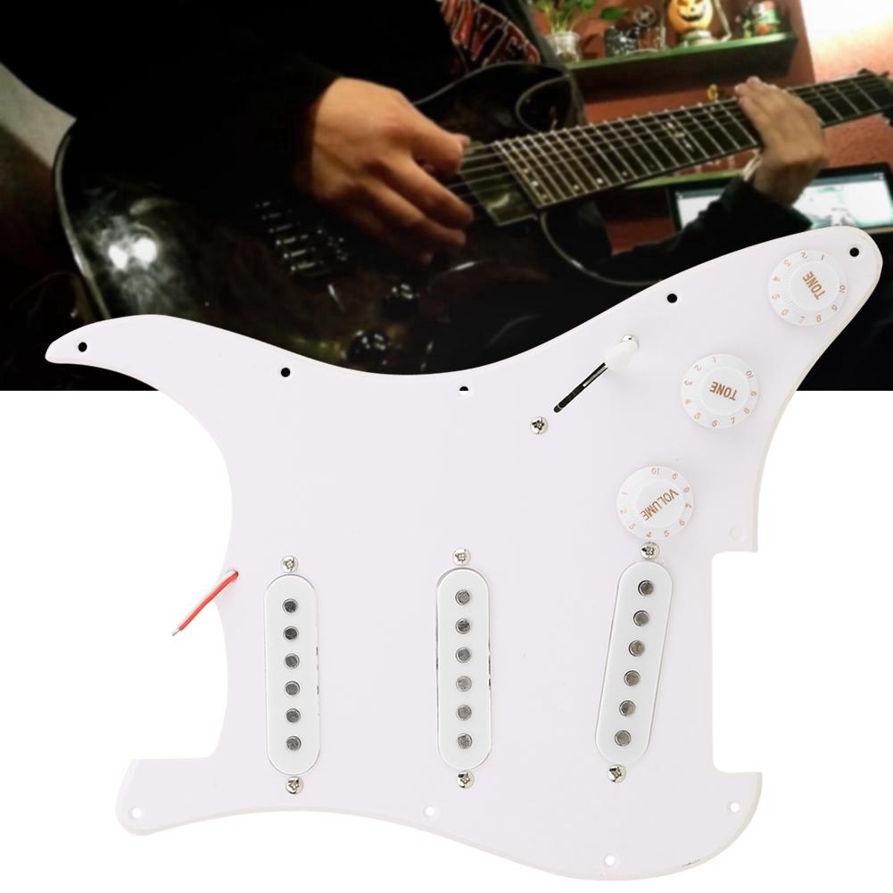 Electric Guitar Load Pickguard White Pre Wired Single Layer PVC Pick Guard Accessories