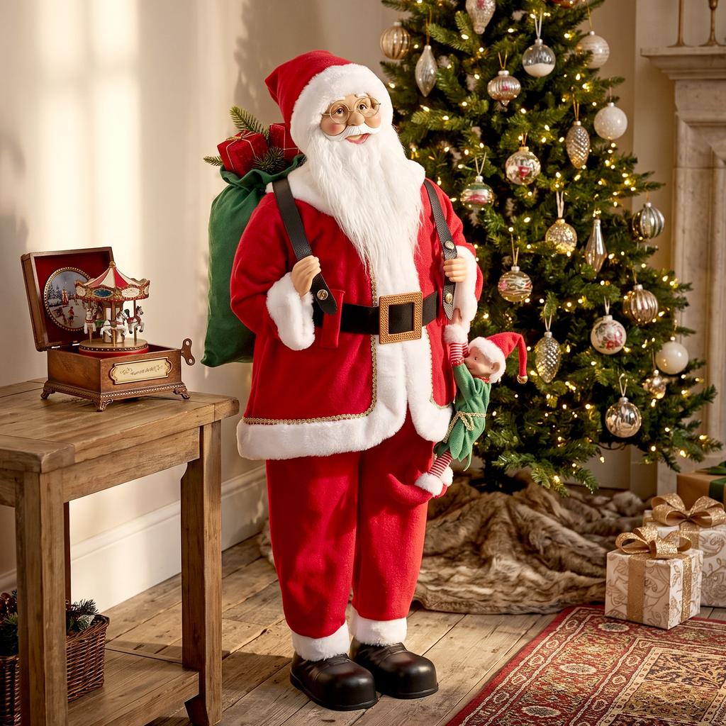4ft Life Size Singing Dancing Santa Claus 120 Cm Musical Animated