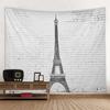 Eiffel Tower Landscape Tapestry Wall Hanging Vintage Style Background Cloth Home Decoration Living Room Dormitory Decoration