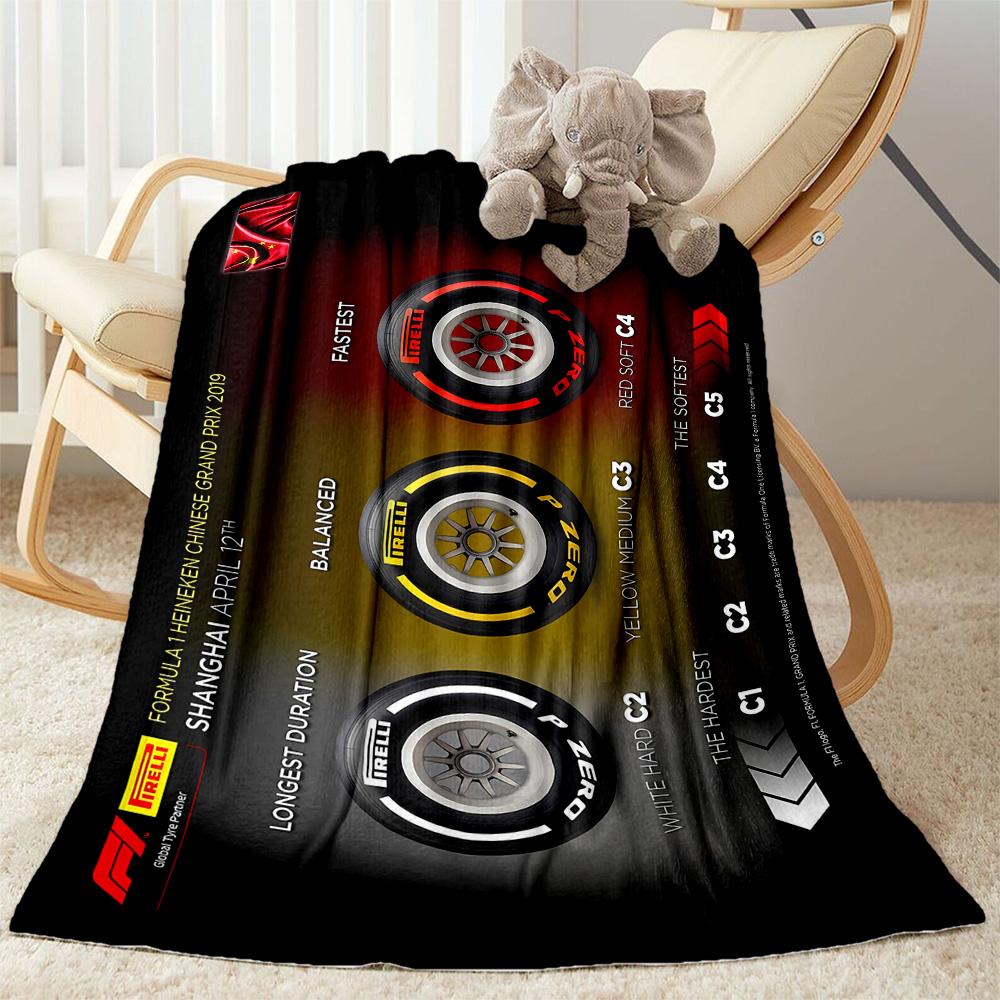 F1 Driver Number Chart Blanket Durable Comfort Great for Bedding Office Office Chair for All Seasons Warmthful Decor