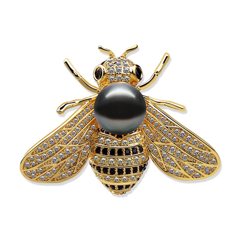 Parkshin Cloud High-End Bee Brooch: Women's Versatile Cartoon Insect Pin