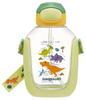 Skater Straw Water Bottle with Shoulder Dinosaur Picture One-Push Strap, 780ml, Book, PDSH8DX-A
