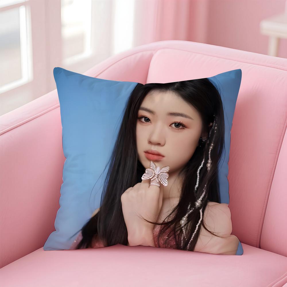 Popular fashion Chinese singer SShan Yichun Cushion Cover Pillowcase Short Plush Invisible zipper Room Sofa Cushion Cover