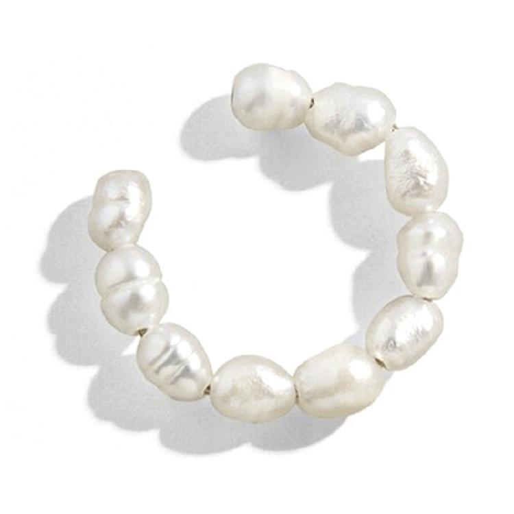 Медная проволока Регулируемый натуральный жемчуг Клипса для ушей Гипоаллергенные украшения Подарки 1