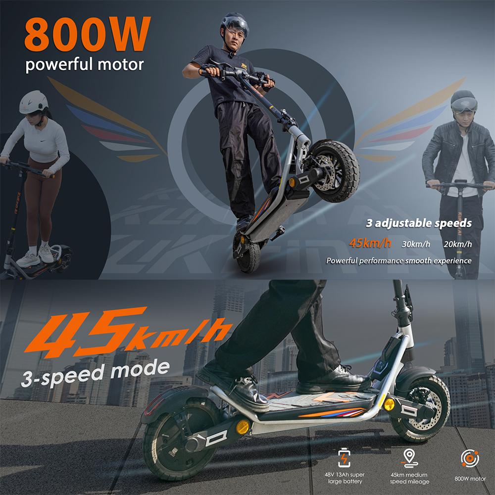 KuKirin A1 Electric Scooters Motor 800W 48V 13Ah Battery 45 Km/h Speed 45km Range 10 Inch Tyres