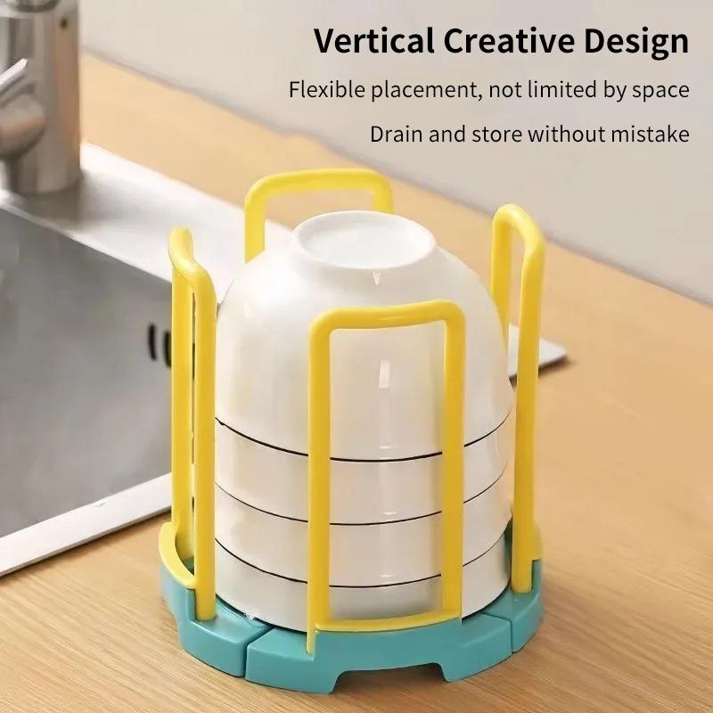 Versenkbare Desktop Schüssel Halter Küche Organizer Kunststoff Ablauf Wasser Tasse Regal Schrank Gerichte Lagerung Rack Platte Lagerung Werkzeug