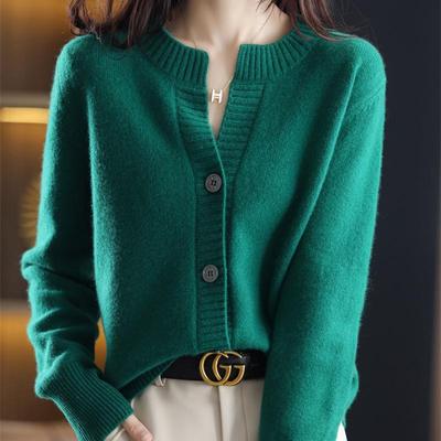 Women's Spring & Autumn Cardigan: 2024 Versatile Knit Sweater Coat - Fashionable Petite Short Outerwear