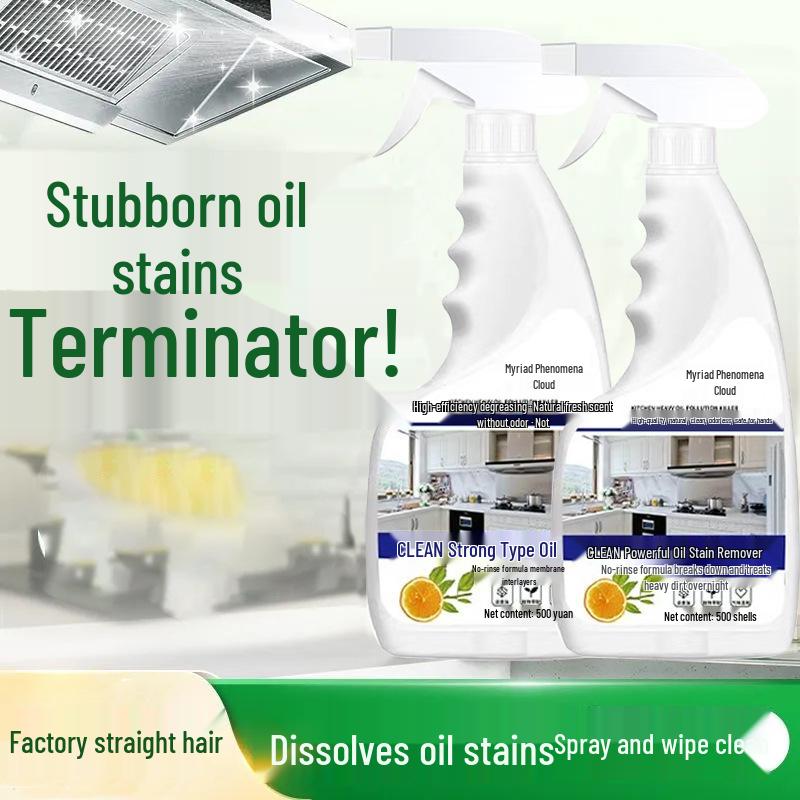 Powerful Kitchen Range Hood Oil Stain Remover and Degreasing Foam Cleaner