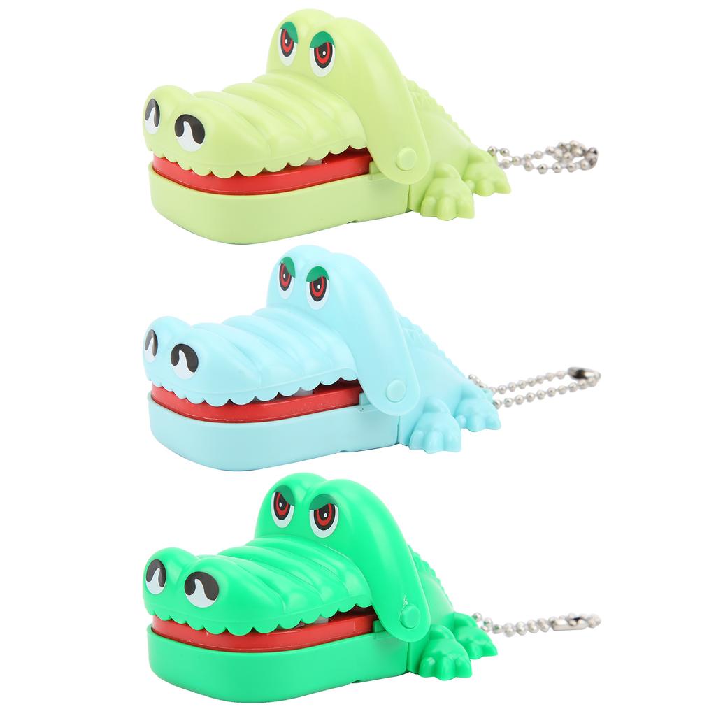 3pcs Children Cartoon Animal Teeth Toys Game Cute Biting Finger Toy Key Chain SetBiting Finger