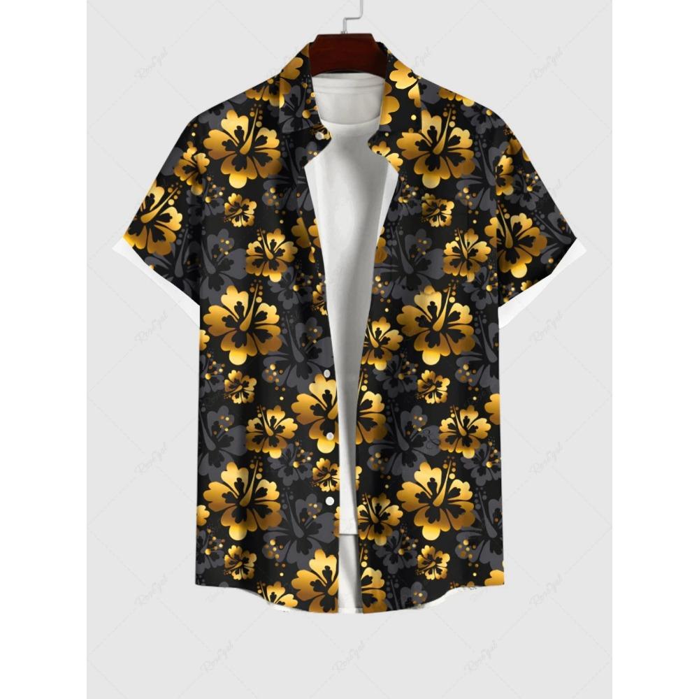 Fashion Men's Hawaiian Shirts 3D Printed Short Sleeved Button Down Lapel Shirt Oversized Tops 2025 Summer Casual Aloha Shirts