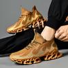 Men's Shoes Tide Men's Waterproof Leather Sneakers Shock Absorption Heightened Casual Shoes Men's Student Shoes