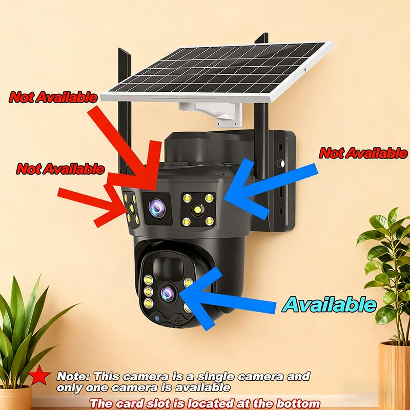 V360 4G Camera Solar PIR Human Detection Night Vision Waterproof Security Video IP Camara 4MP HD Battery CCTV Monitor Protection