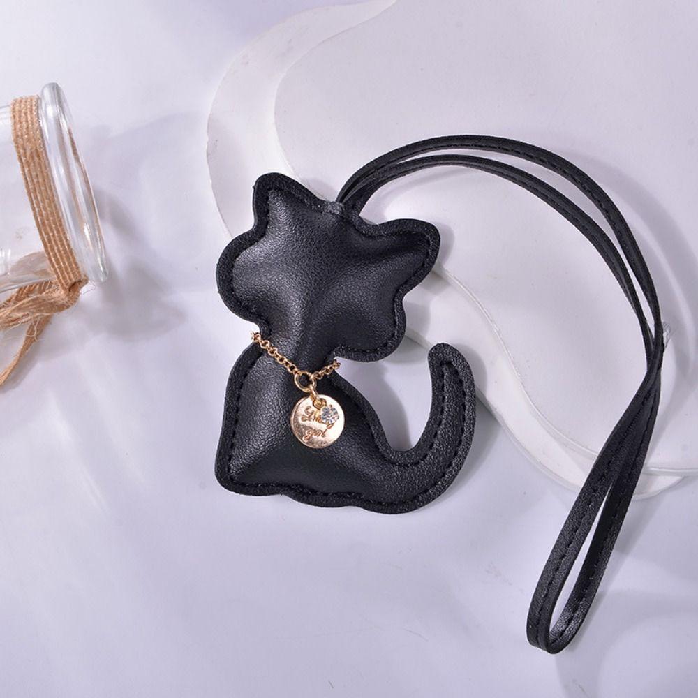 Car Key Holder PU Leather Keyring Animal Kitty Bag Pendant Cute Cat Keychain  Couple