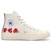 Converse 1970s Des Garçons Play Red Heart String High Top Espadrilles Unisex White