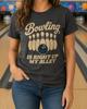 Bowling Is Right Up My Alley Shirt, Funny Bowler Tee, League Player Gifts, Bowling Night Outfit, Retro Ball and Pins Graphic Apparel Unisex.