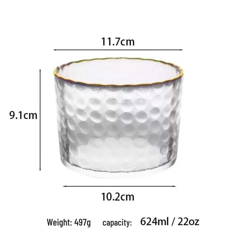 HA Japoński Młotkowany Szklany Zestaw do Sake