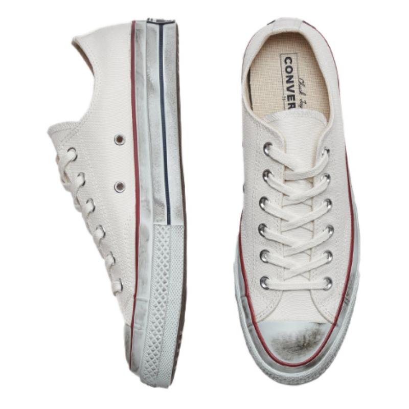Converse Chuck Taylor All Star 1970s Distressed Casual Comfort Low-Top Espadrilles Unisex White Grey