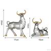 1 Pair Statue Bull Sculpture Figurine Lucky Craftwork for Bookshelf Desk Living Room Christmas Gift