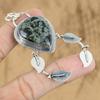 Gift For Women Pendant 925 Sterling Silver Natural Green Rice Jasper Gemstone