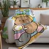 Capybara Cute Cartoon Blanket Warm Soft Suitable For Bedroom Sofa Bed Living Room Office Travel Camping Gifts
