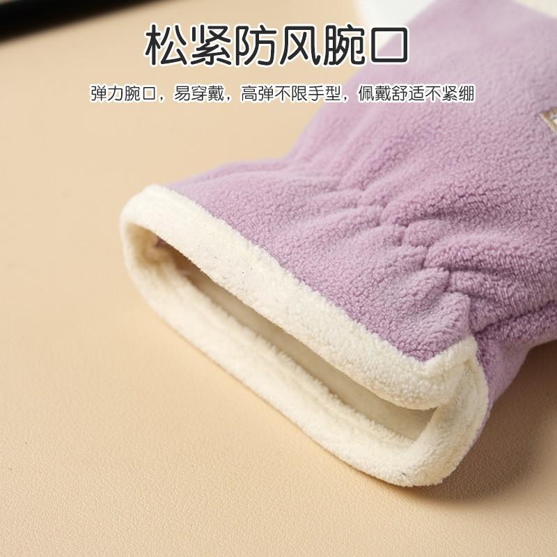 Warm Fleece Lined Full Finger Touchscreen Gloves Women Cycling Hiking Outdoor Winter Sports