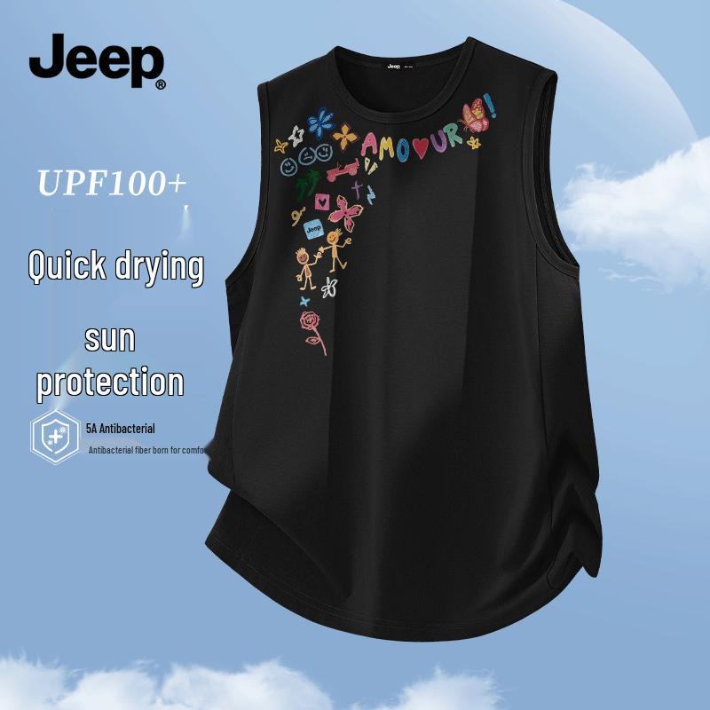 JEEP Men s Summer Quick-Dry Graffiti Print Tank Top M
