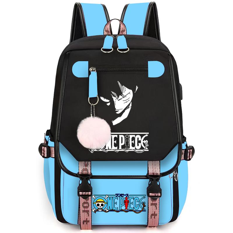 Anime One Piece High Quality Female Backpack Waterproof Knapsack with Ligh Tweight Book Bag for Kid Gifts Men Women Travel Bag Leisure Bag Rucksack