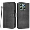 For Honor X6b 4G Cases Wallet Stand Retro Texture Leather Phone Cover with Lanyard