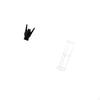 Rock Gesture Sculpture Acrylic Side Table Creative Hand Sign Crafts for Apartment Bedroom Restaurant