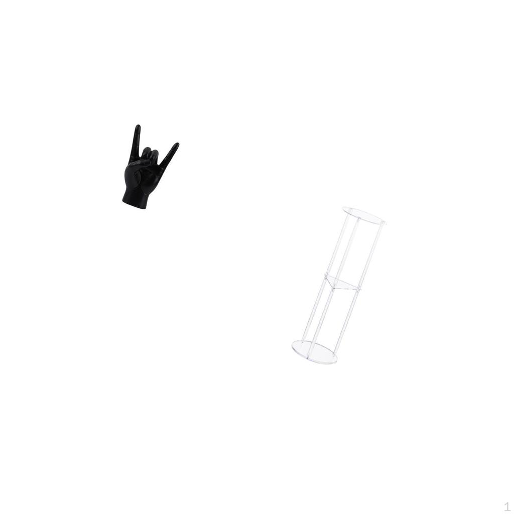Rock Gesture Sculpture Acrylic Side Table Creative Hand Sign Crafts for Apartment Bedroom Restaurant