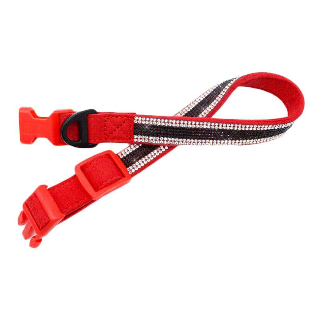 

Soft Suede Bling Rhinestone Dog Collars and Leads for Small Cat Pet Puppy xs