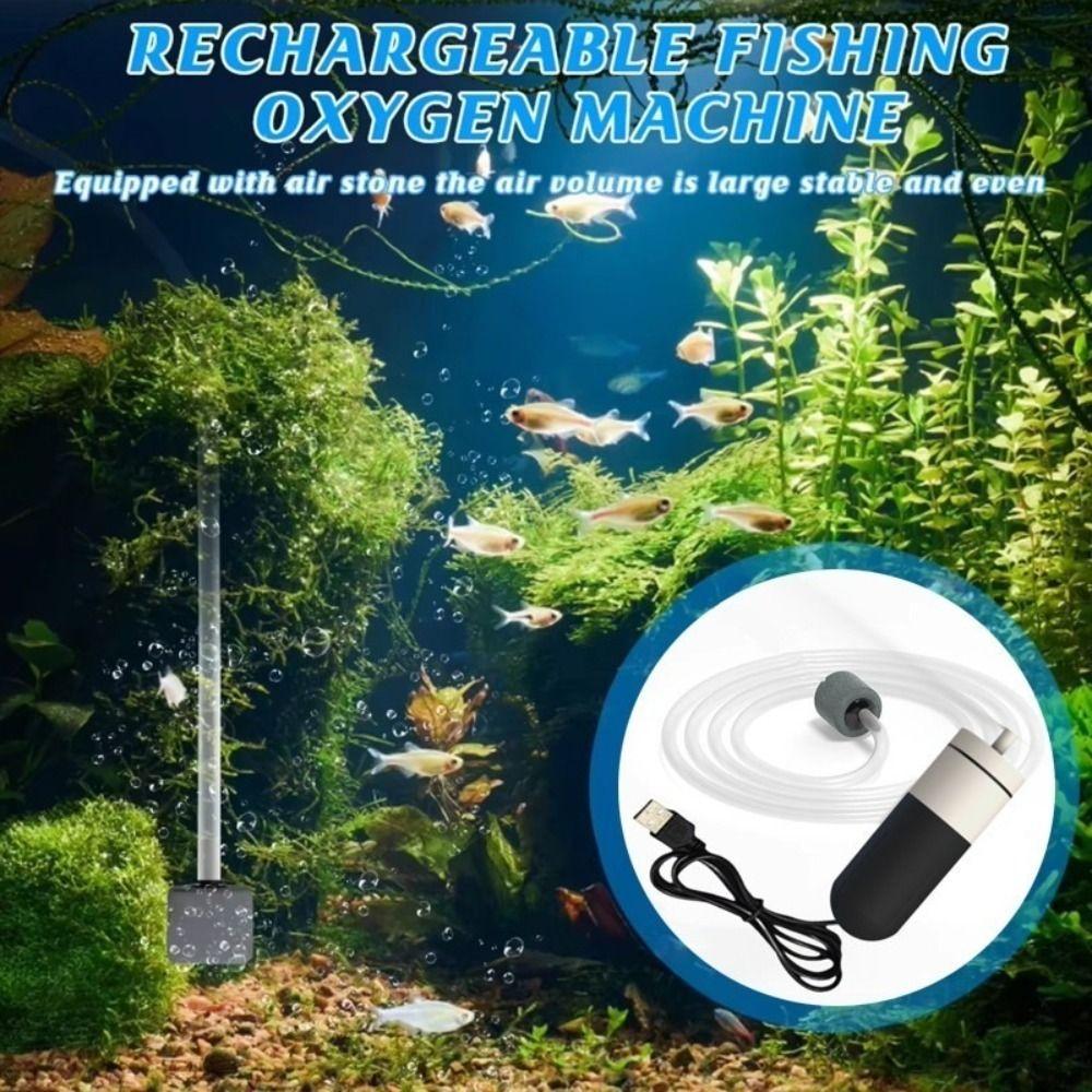 New Silent Fish Water Pump Mini 5V 1W Oxygen Air Pump Adjustable Speed USB Charging Air Compressor Fish Tank