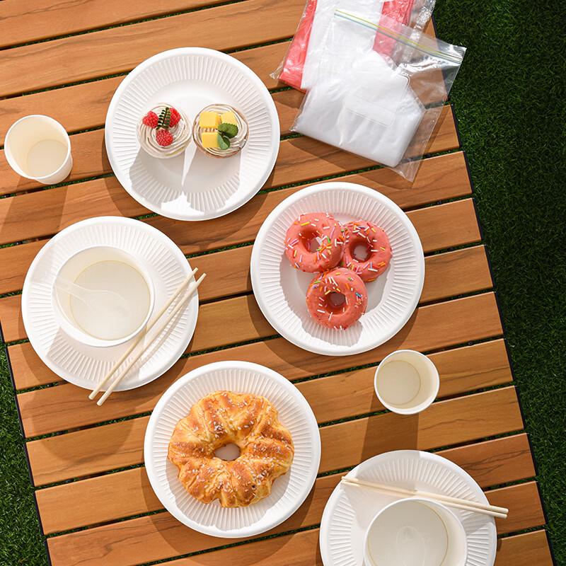 Fresh Life 10-Person Disposable Travel Tableware Set