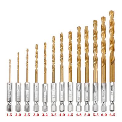 1/4 Inch Hex Shank Drill Bits 5pcs HSS Set 1 5 6 5mm Reliable Performance