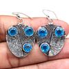 925 Silver Blue London Topaz Sterling Gemstone Earring Earrings Jewelry