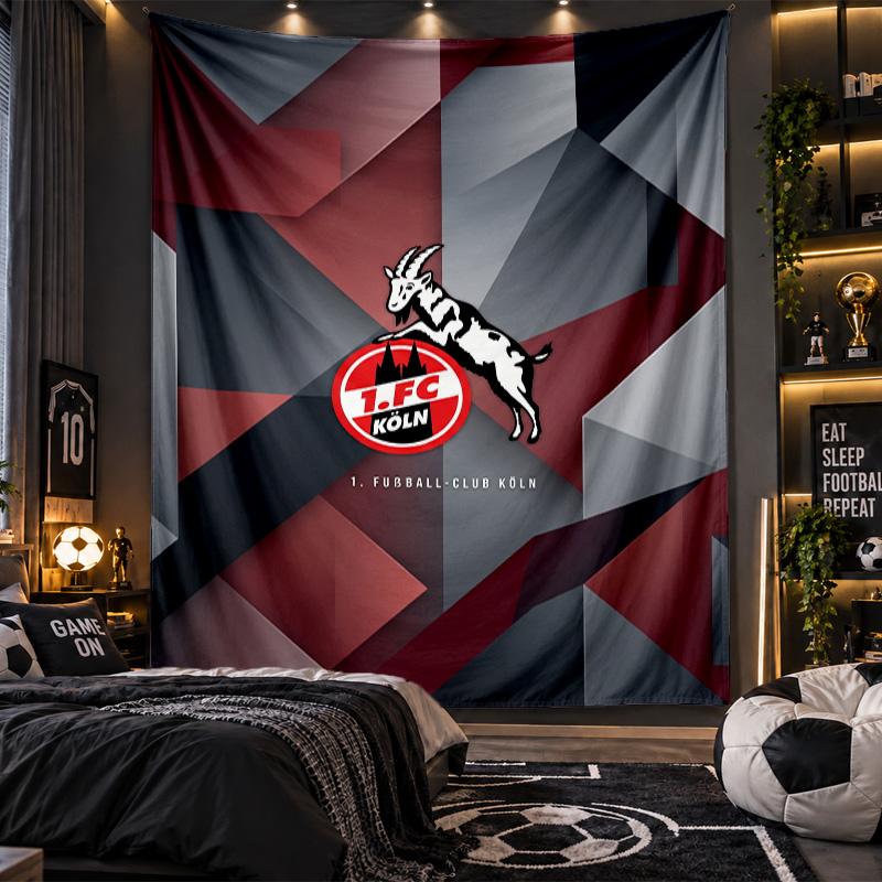 Wall Hanging Tapestry FC Köln Print Cloth for Living Room Bedroom Home Decor