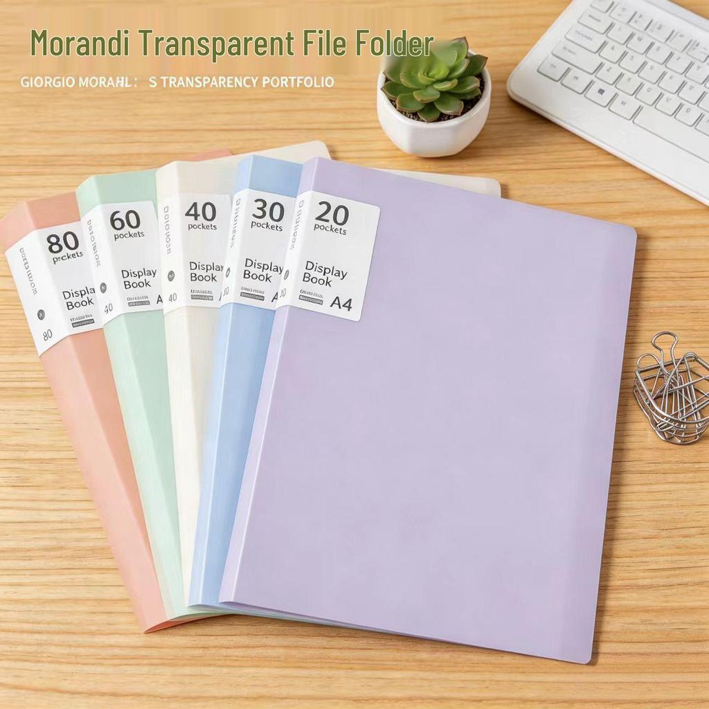 Morandi A4 Color Data & Test Paper Collection Folder