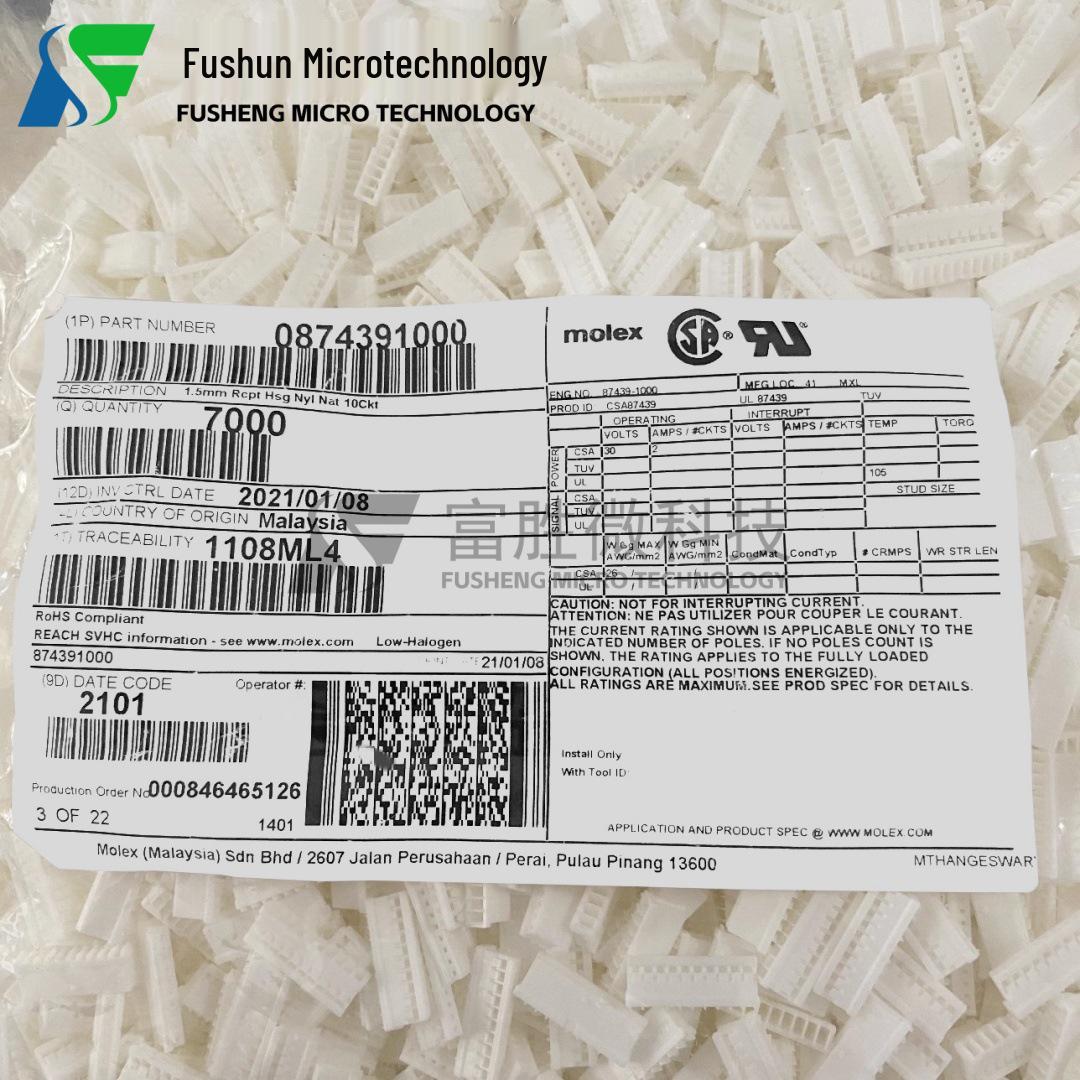 

Original Molex Connector 87439-1000 10P Housing – Available Now Bulk package pricing starting from 7000 pieces