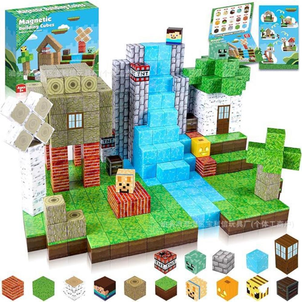 My Magnetic Block Assemble Building Block Construction Game World Boys and Girls Puzzle Children's Toys
