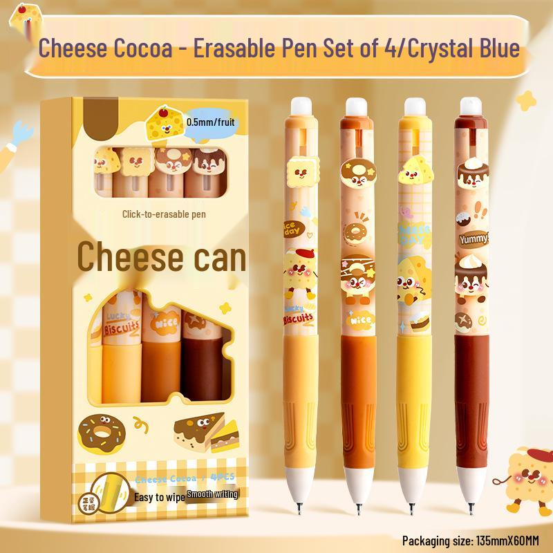 Apple Party Erasable Gel Pen: Soft Grip, Ideal for Third Graders, Promotes Correct Posture, Push-Button Design.