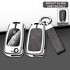 Fully Covered Flip Key Folding Key Cover case Metal Leather Car Remote Key Fob Cover Bag with Car Key Chain for Hyundai Kia