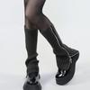 Women's Striped Leg Warmers Lolita Long Socks Knitted Leggings Japanese Sweets Winter Socks Kawaii Arm Ankle Warmers Y2k 1pair