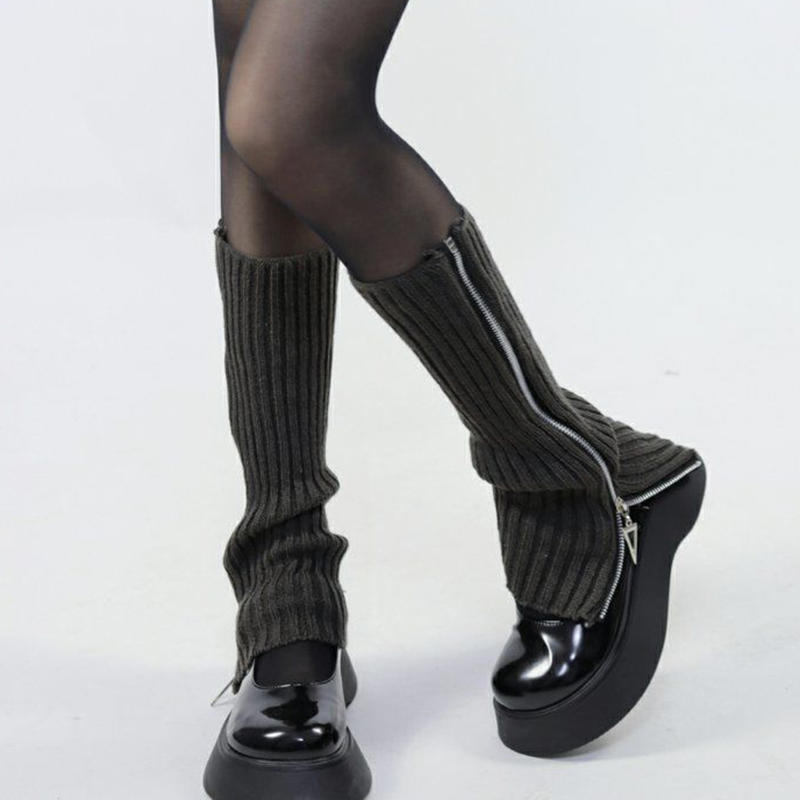 Women's Striped Leg Warmers Lolita Long Socks Knitted Leggings Japanese Sweets Winter Socks Kawaii Arm Ankle Warmers Y2k 1pair