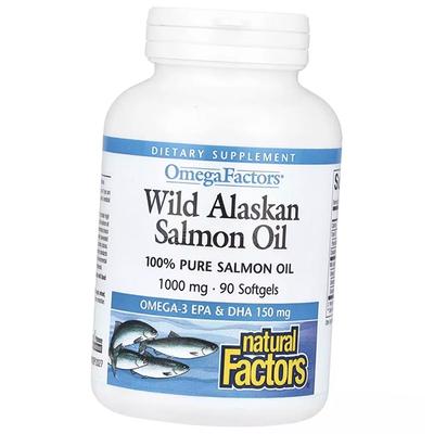 Wildes Alaska-Lachsöl, OmegaFactors Wild Alaskan Salmon Oil 1000, Natural Factors (67406005)