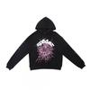 Sp5der Mikina Oversized Bavlněný Pulovr S Pěnovým Potiskem Písmen Unisex Streetwear Mikina Pro Teenagery Dospělé