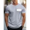 Polyester Men's Short Sleeve T-Shirt Round Neck Fashion 3D Digital Printing Outdoor Top Tees Sports Clothing